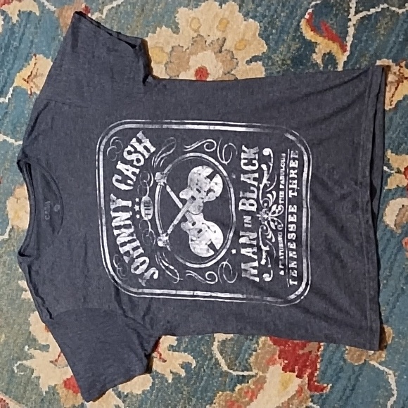 Johnny Cash Dark Grey And White 'Man In Black's Tee, Crew Neck, Medium - Picture 1 of 8